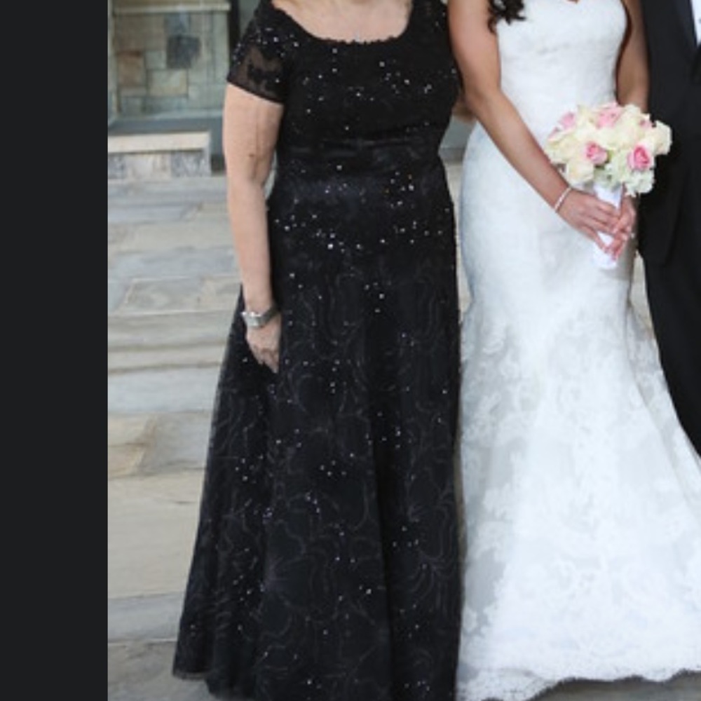 Black Jovani gown with sequin details